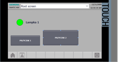 Projektowanie ekranu panelu operatorskiej Siemens TP700 Comfort
